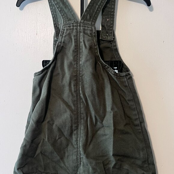 Wonder Nation Army Green Overalls Denim Dress Size 18 Months - Picture 4 of 4